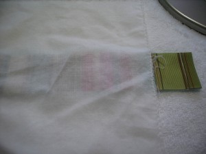 Cover the middle section to iron